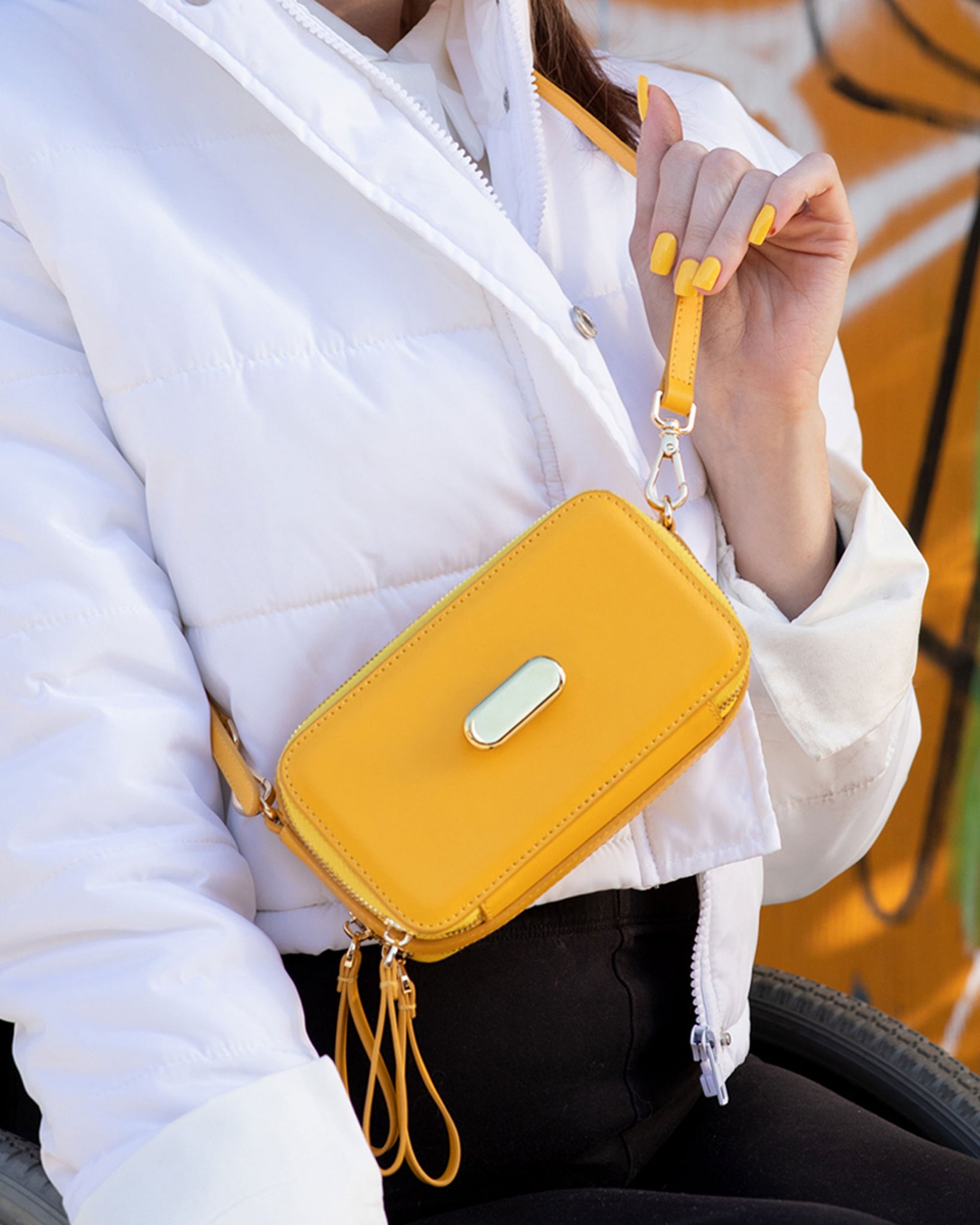 FFORA Essentials Bag - Yellow with Champagne